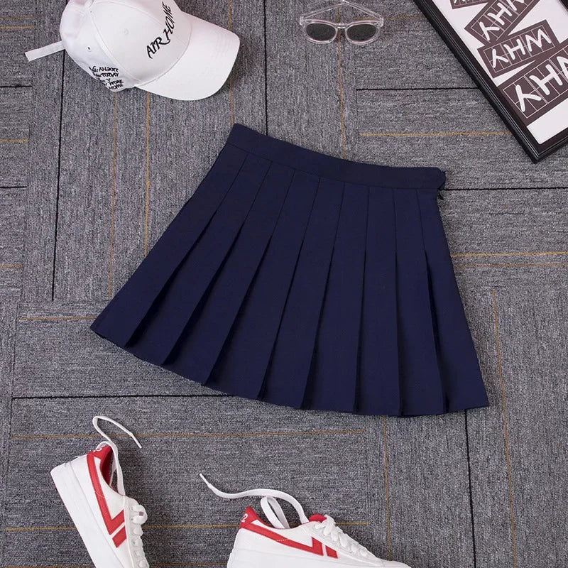 Pleated Plaid Mini Skirt - Preppy Japanese School Uniform