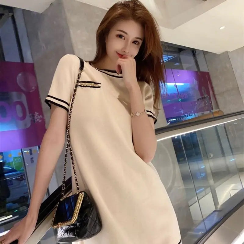 Elegant Knitted Mini Dress