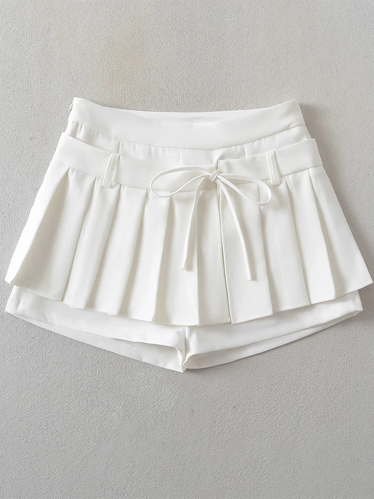 Chu Sau - Sweet Pleated Mini Skirt 