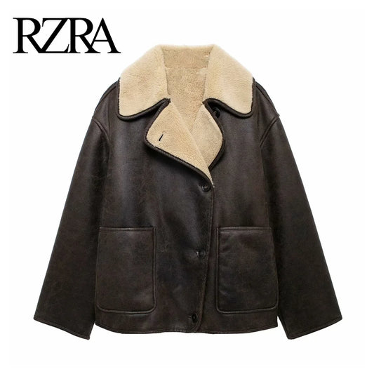 RZRA - Winter Women's Lapel Fleece Jacket