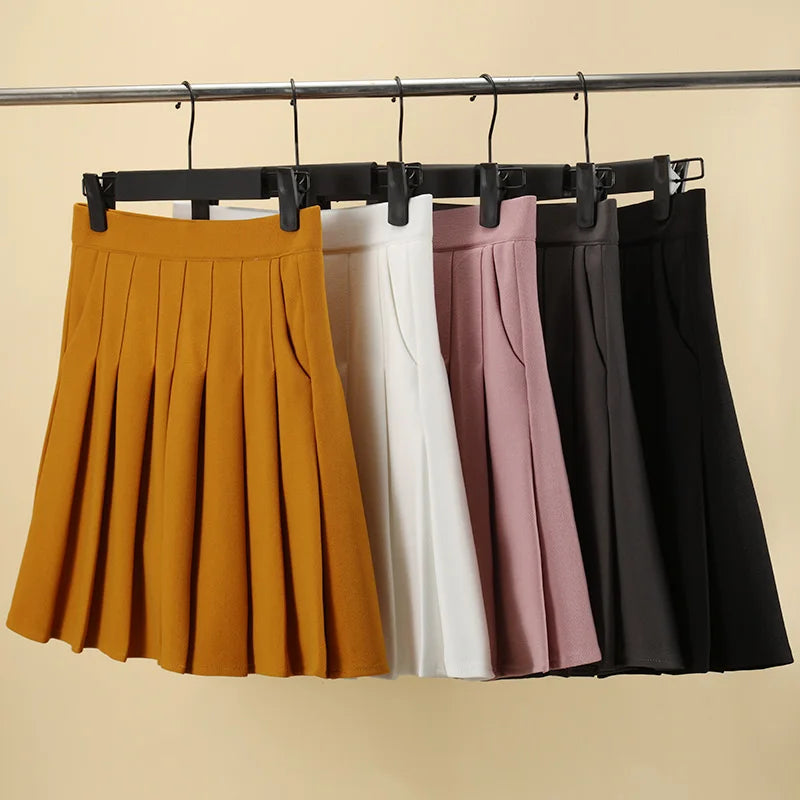 Pleated Skirt with Pockets 