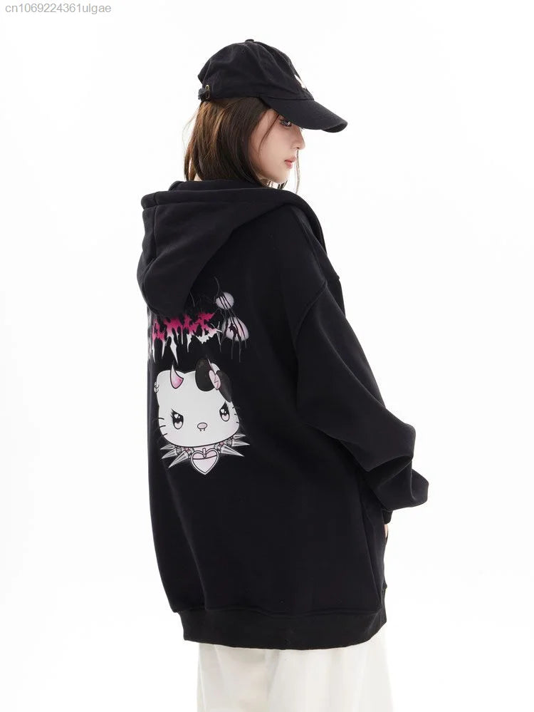 Miniso - Hello Kitty Cute Devil Zipper Sweatshirt