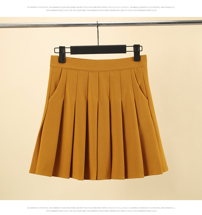 Pleated Skirt with Pockets 