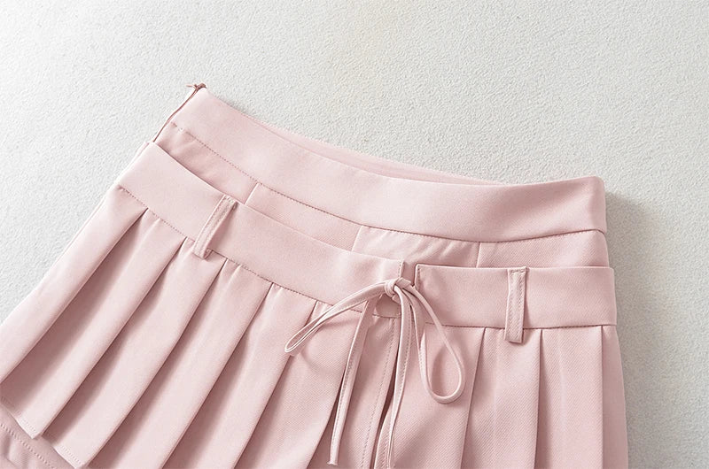 Chu Sau - Sweet Pleated Mini Skirt 