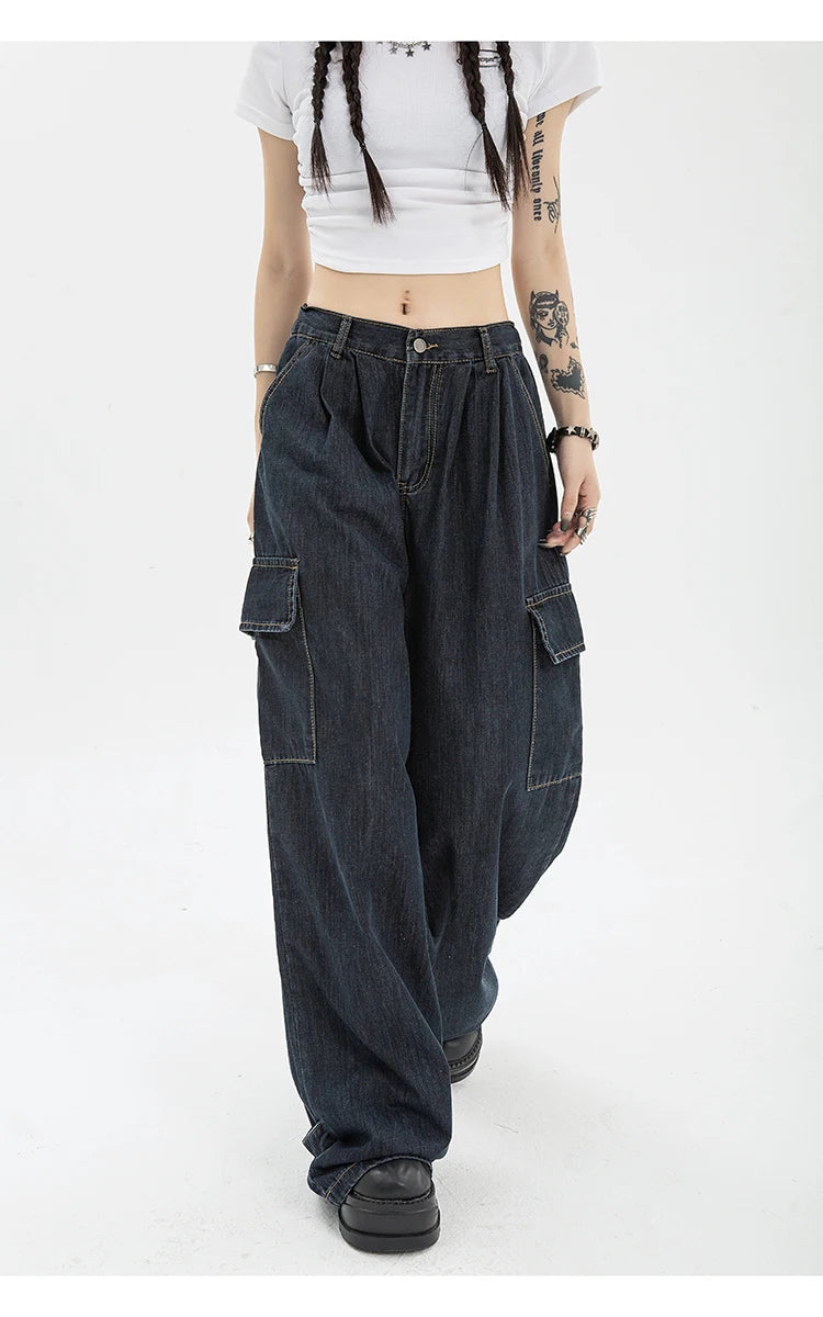 Blue Vintage Wide Leg Jeans