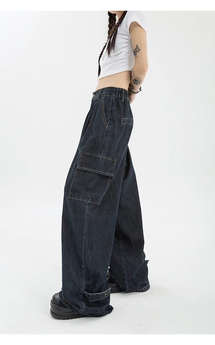 Blue Vintage Wide Leg Jeans