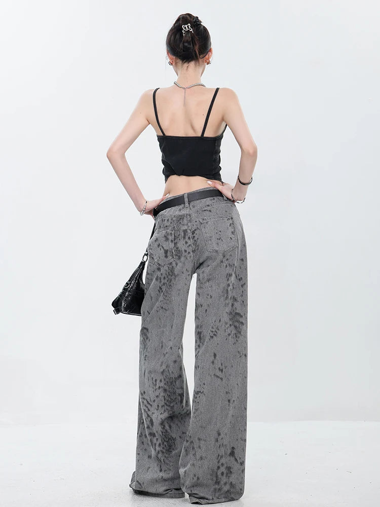 Y2K Jeans - High-Waisted Baggy Wide-Leg Pants