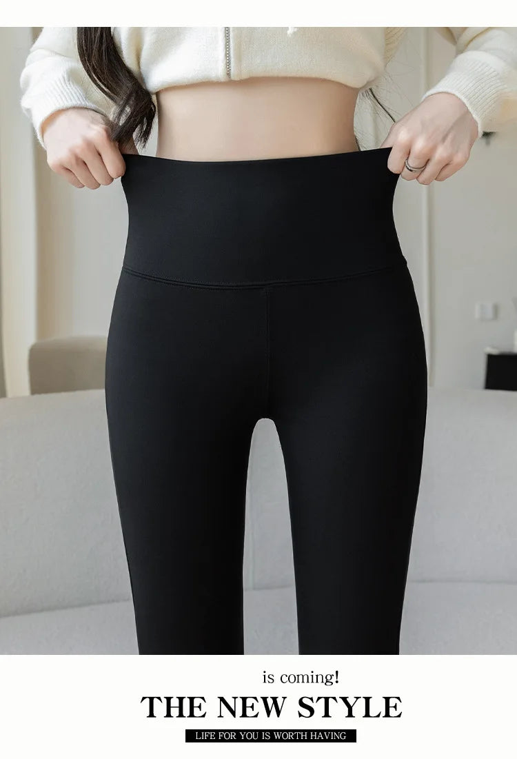 High Waist Flared Thermal Pants