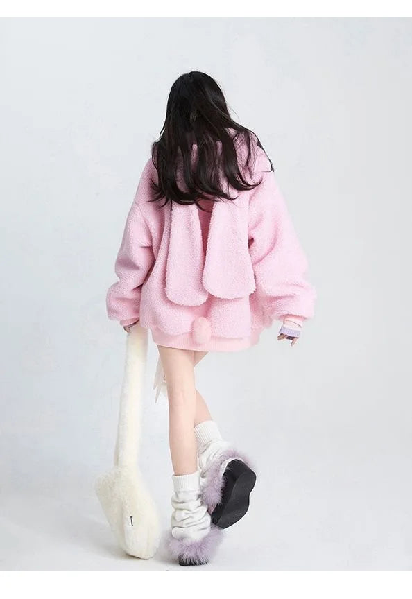 Rabbit Ear Plush Jacket