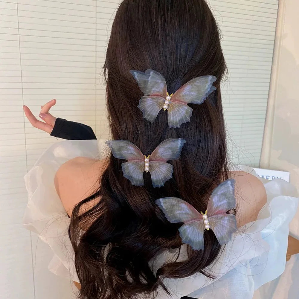 Lace Butterfly Hair Clips 