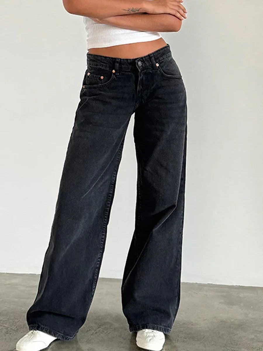 hirigin - Y2K Vintage Low Rise Baggy Jeans