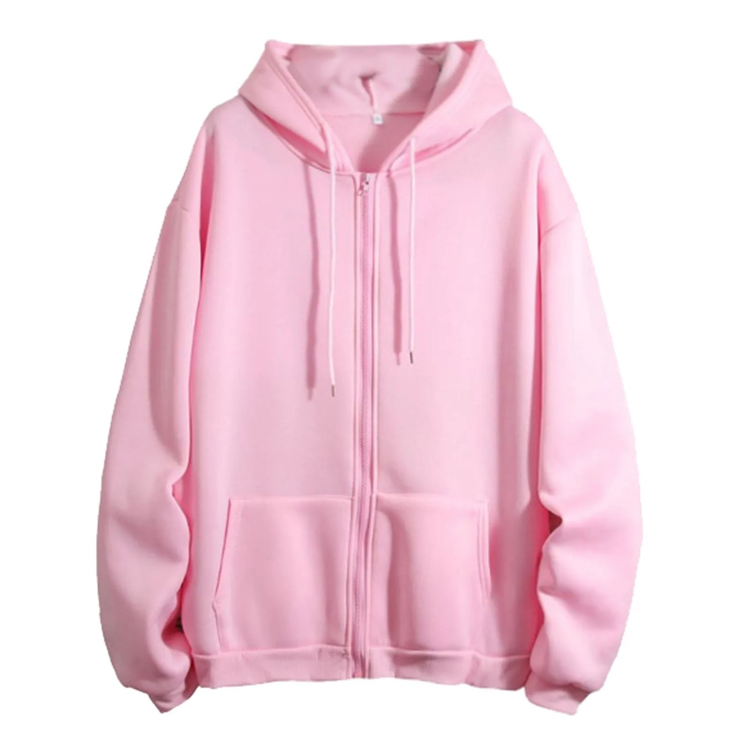 Casual Oversize Zip-Up Hoodie 