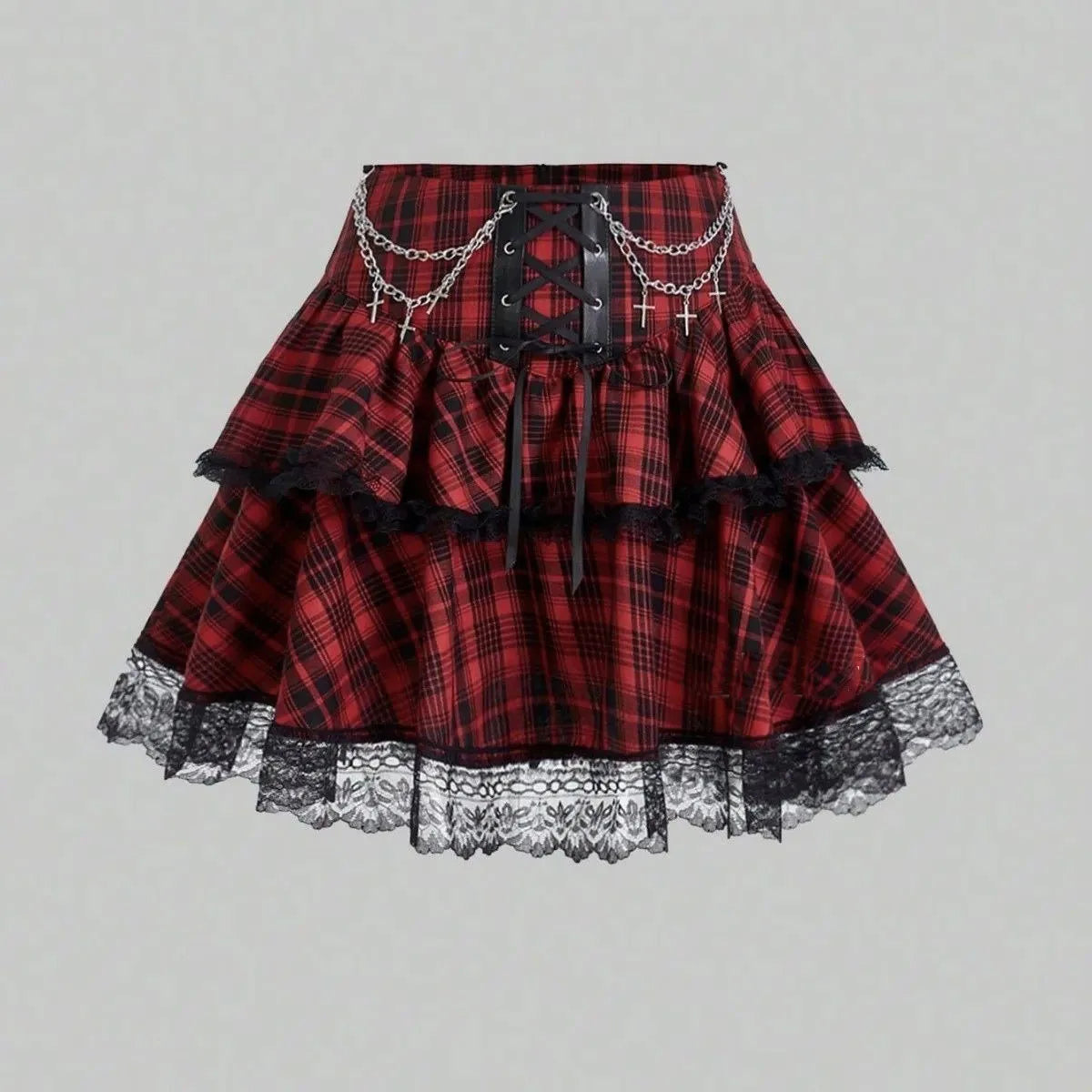 Plaid Punk Rock Y2K Mini Skirt