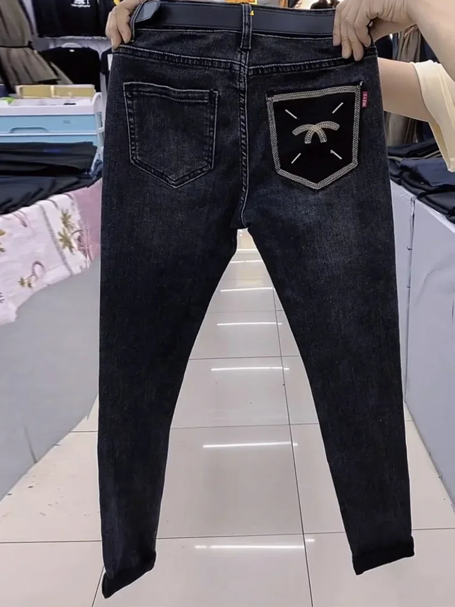 High waist pencil jeans - slim fit