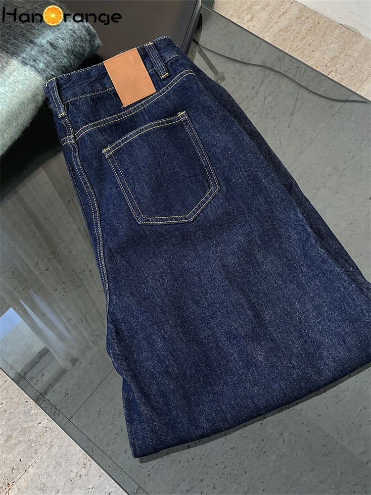 HanOrange - Vintage high-waist wide-leg jeans