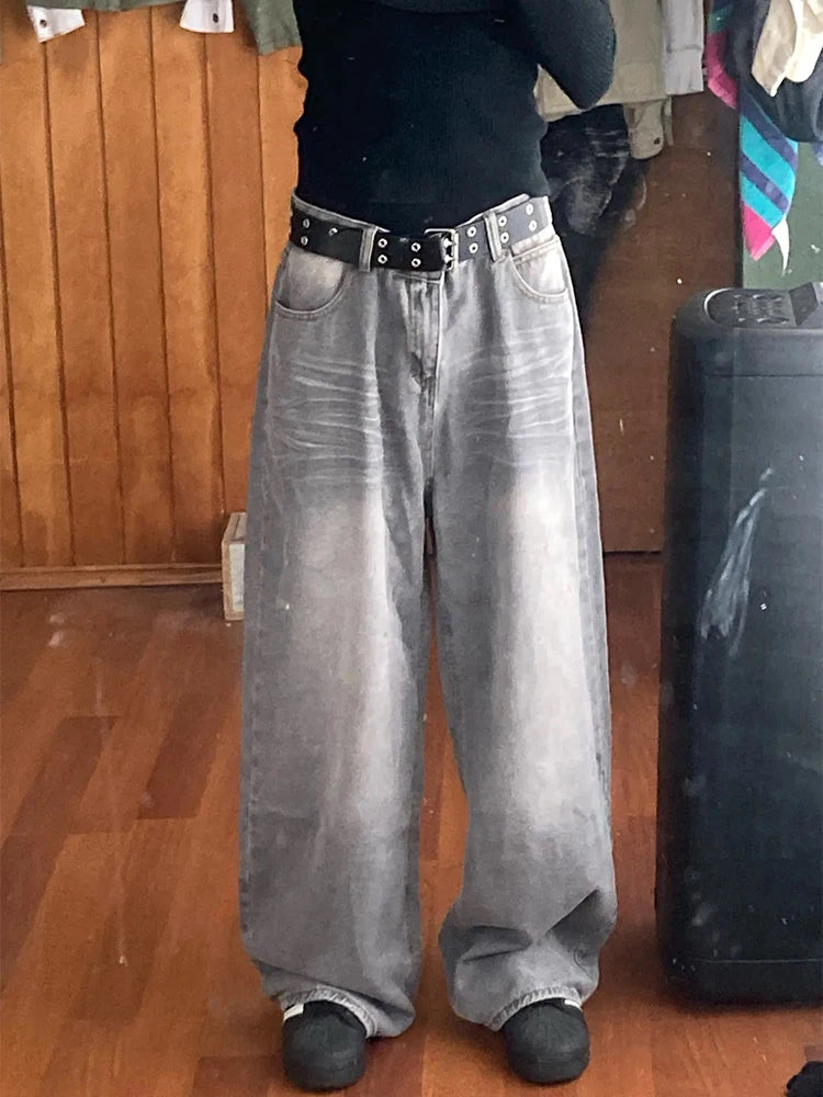 High Street Retro Y2K Baggy Denim Trousers 