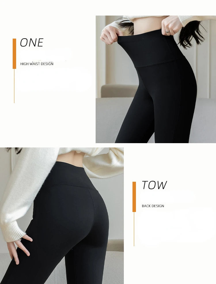 High Waist Flared Thermal Pants