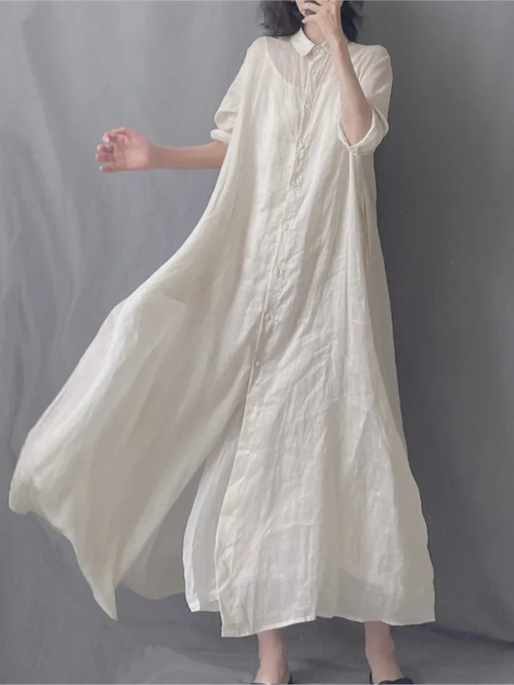 Biglargi - Oversized Long Shirt Dress 