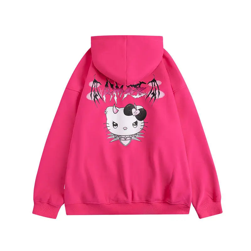 Miniso - Hello Kitty Cute Devil Zipper Sweatshirt