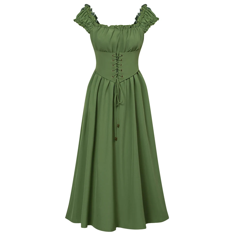 Women's Vintage Renaissance Midi Dress 