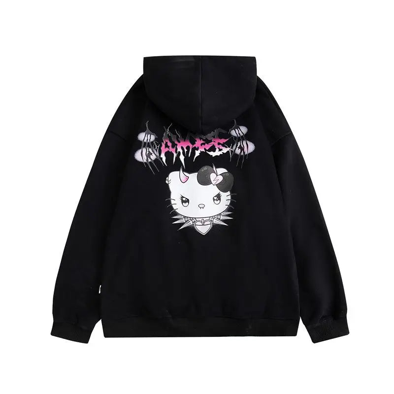 Miniso - Hello Kitty Cute Devil Zipper Sweatshirt