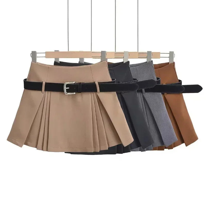 WTempo - Preppy Style Pleated Skirt