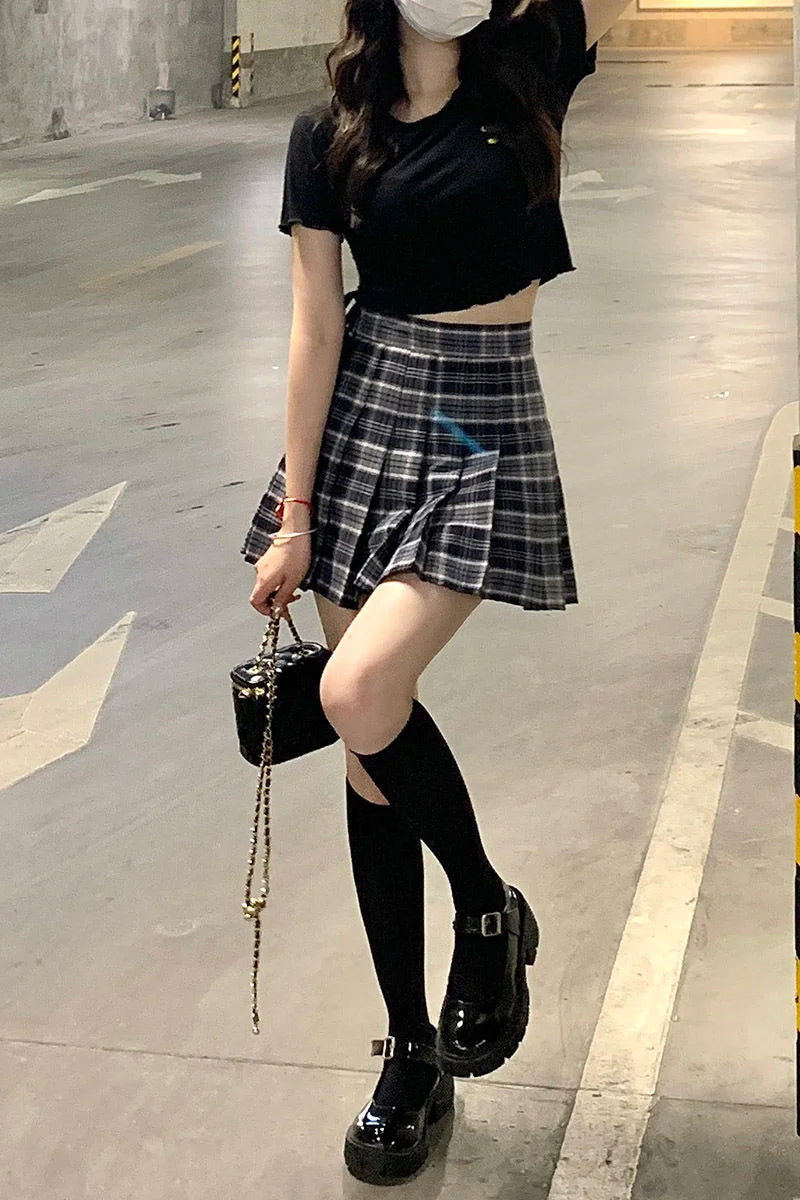 yunyiwa - Plaid A-Line Mini Skirt 