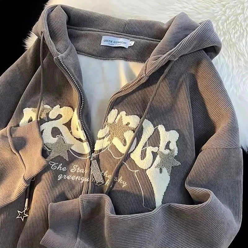 Retro Embroidery Hoodies 