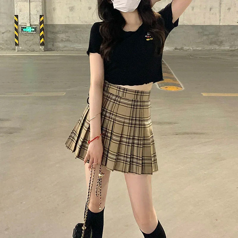 yunyiwa - Plaid A-Line Mini Skirt 