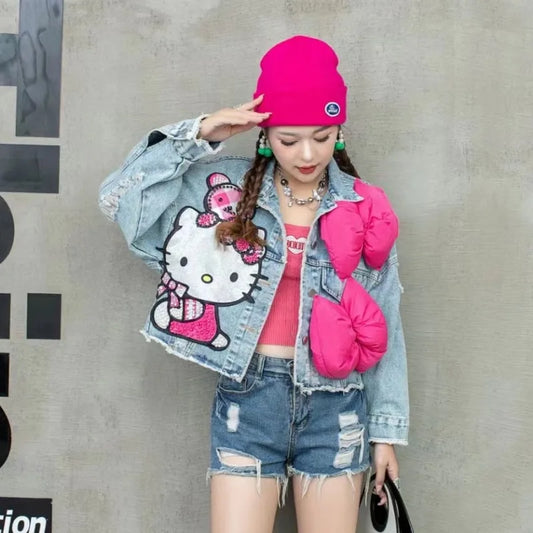 MINISO - Hello Kitty Short Denim Jacket