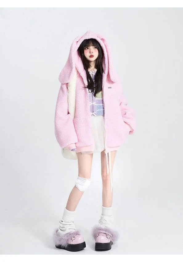 Rabbit Ear Plush Jacket