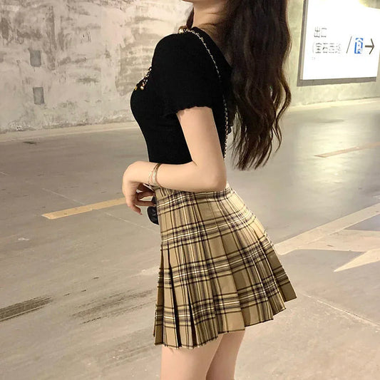 yunyiwa - Plaid A-Line Mini Skirt 