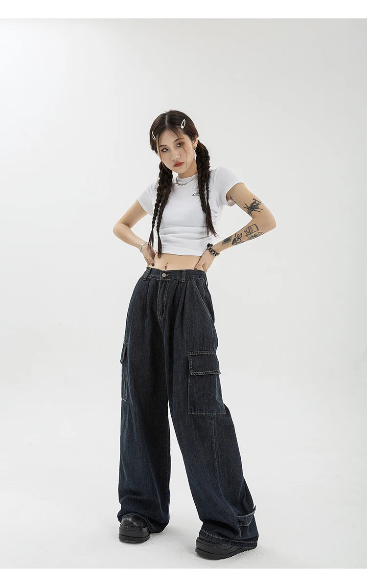 Blue Vintage Wide Leg Jeans