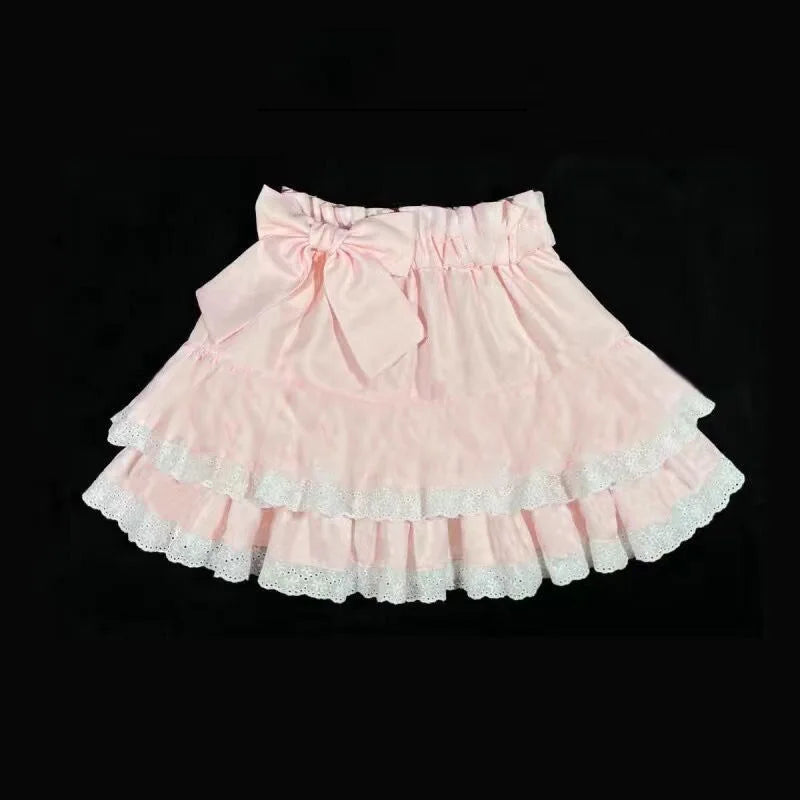 Y2K Aesthetic Pink Lace Mini Skirt