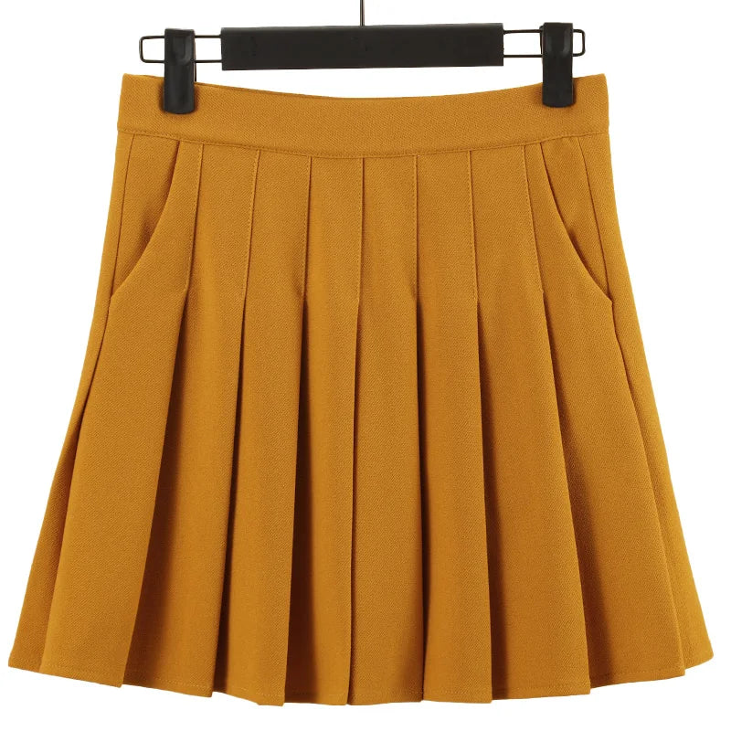 Pleated Skirt with Pockets 