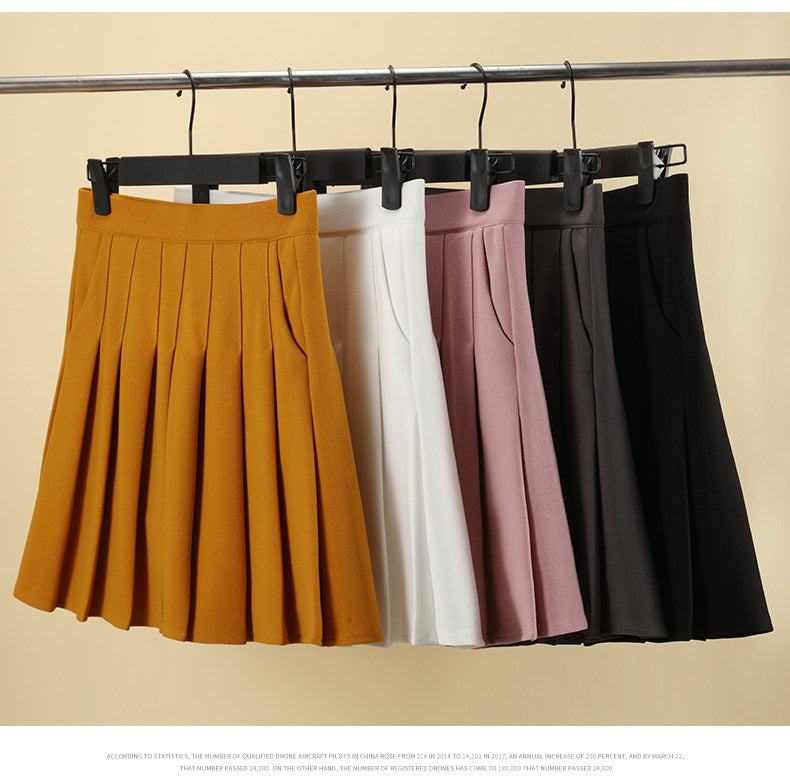 Pleated Skirt with Pockets 