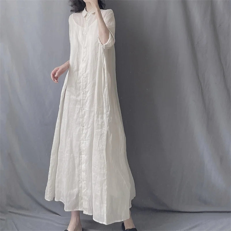 Biglargi - Oversized Long Shirt Dress 