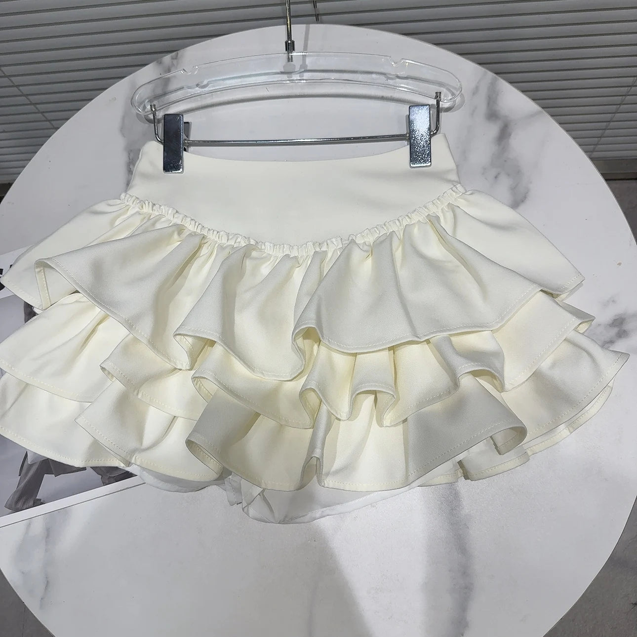 PREPOMP - Multi-Layer Ruffled Mini Skirt 