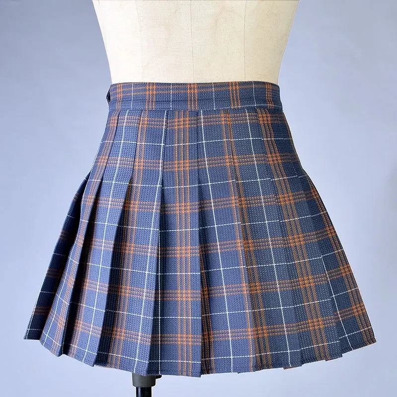 Pleated Plaid Mini Skirt - Preppy Japanese School Uniform