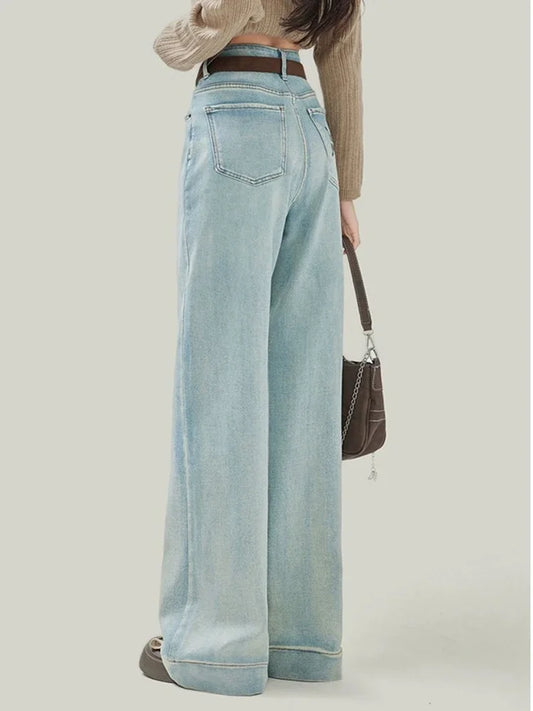 DUOMOFU - Casual Street Vintage Wide-Leg Jeans 