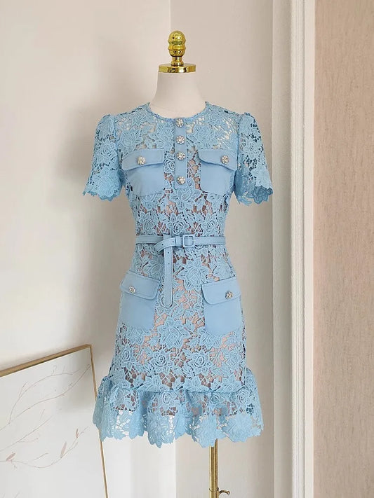 jamerary - Lace Dress with Embroidery