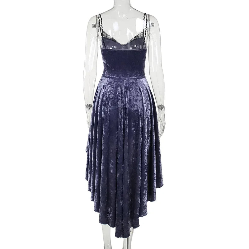 Goth Dark - Velvet A-Line Dress