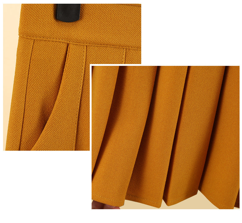 Pleated Skirt with Pockets 