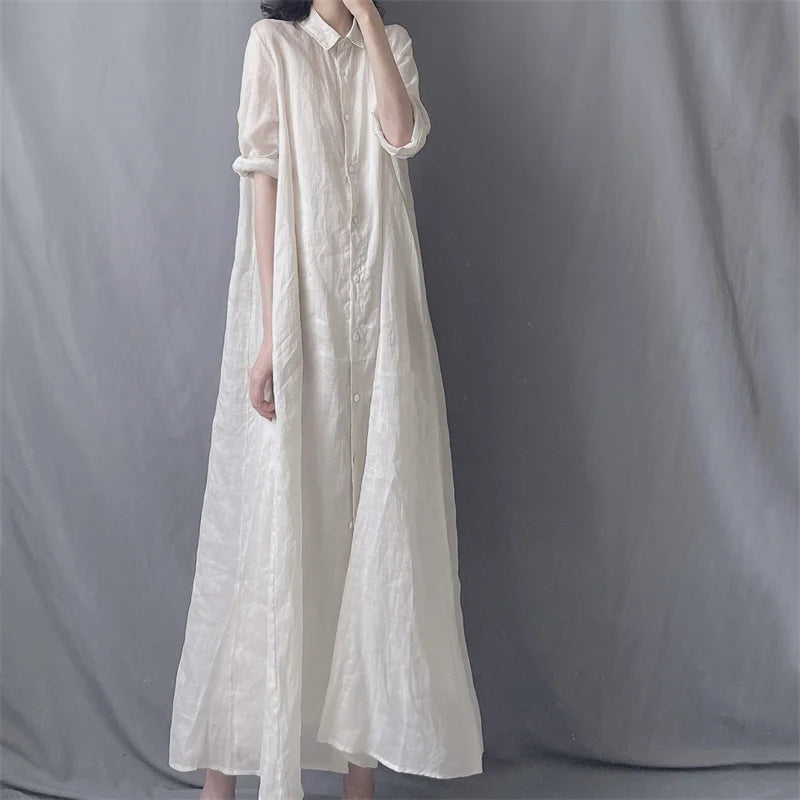 Biglargi - Oversized Long Shirt Dress 