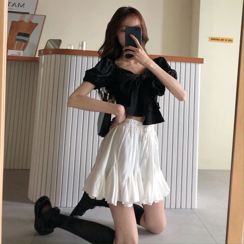 Elegant Ruffle Mini Skirt