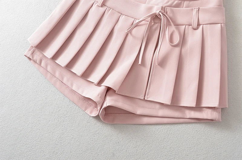 Chu Sau - Sweet Pleated Mini Skirt 