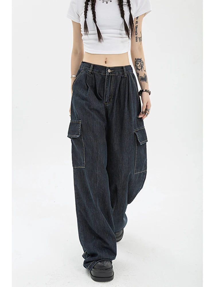 Blue Vintage Wide Leg Jeans