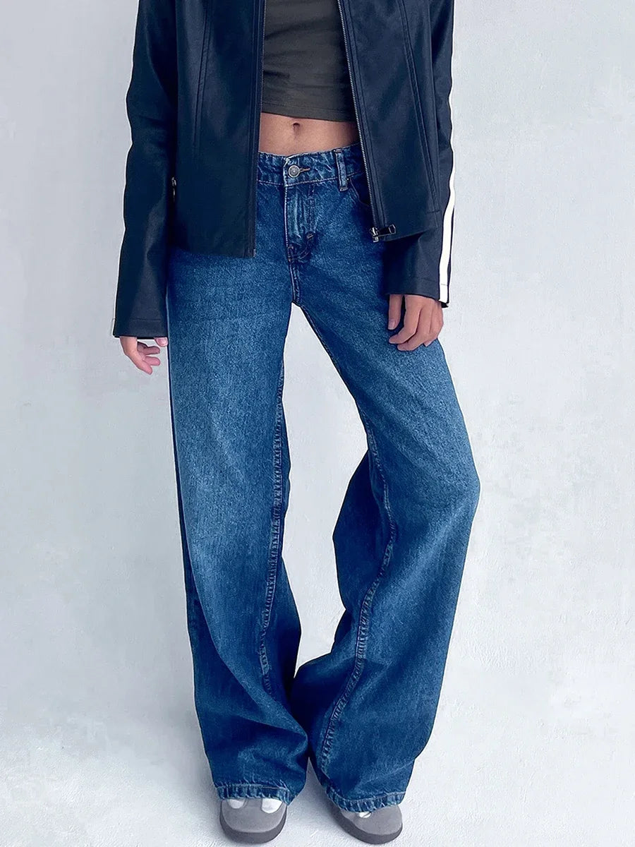 hirigin - Y2K Vintage Low Rise Baggy Jeans