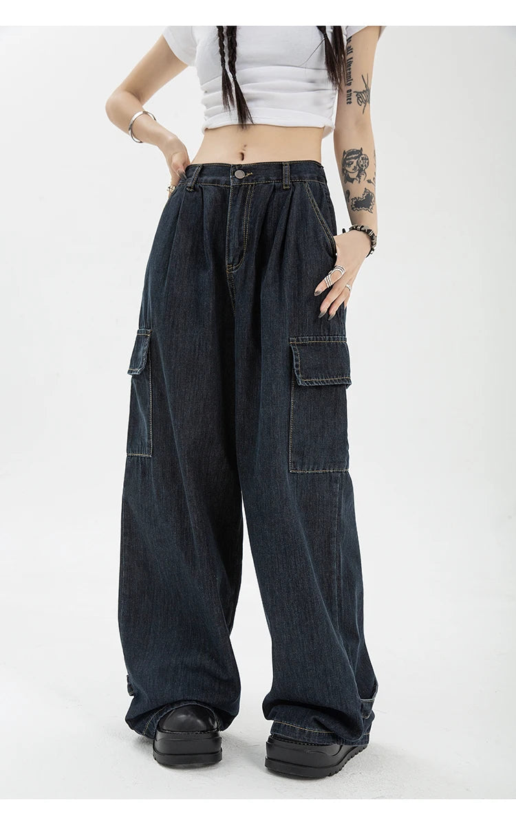 Blue Vintage Wide Leg Jeans