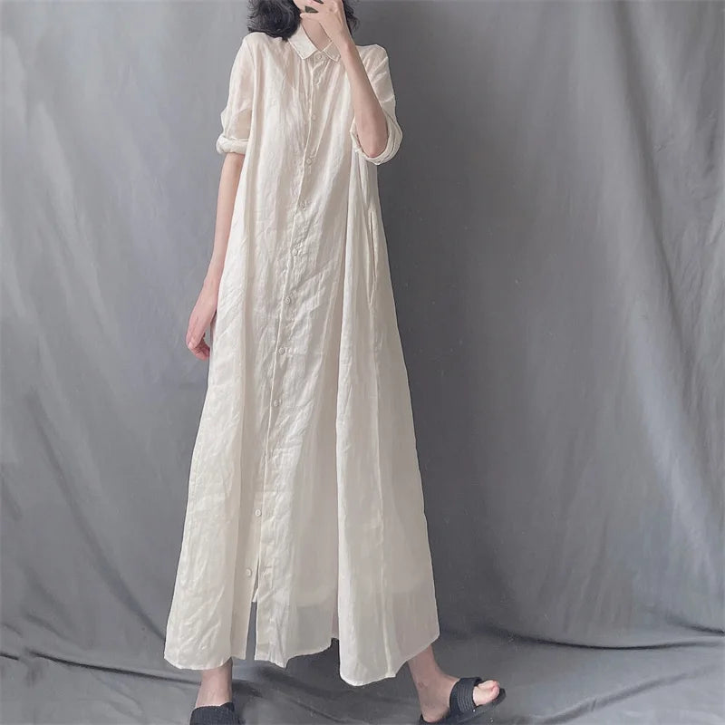 Biglargi - Oversized Long Shirt Dress 